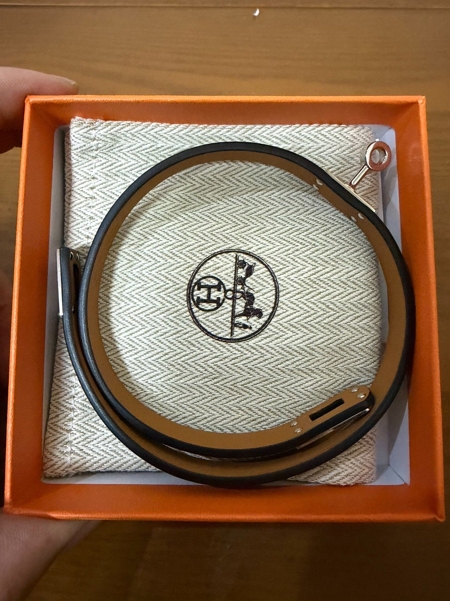 Hermes Hermes Kelly Black Brown Double Loop Bracelet Size ONE SIZE - 4 Thumbnail