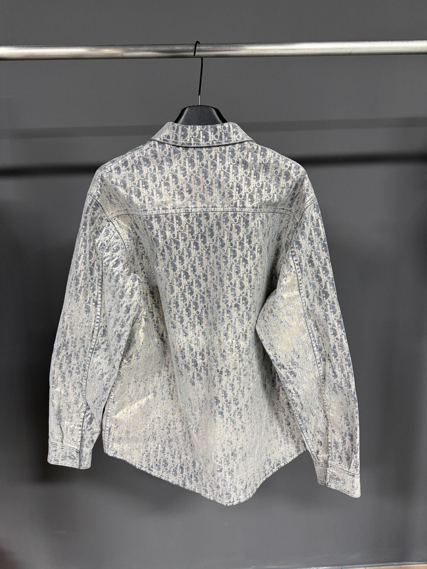 Dior Dior Silver Logo Denim Shirt Size US XS / EU 42 / 0 - 3 Thumbnail