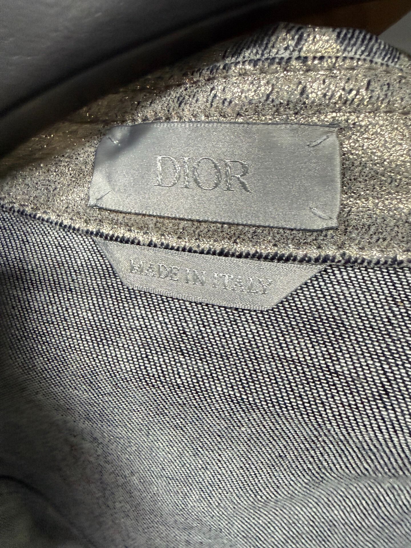 Dior Dior Silver Logo Denim Shirt Size US XS / EU 42 / 0 - 6 Thumbnail