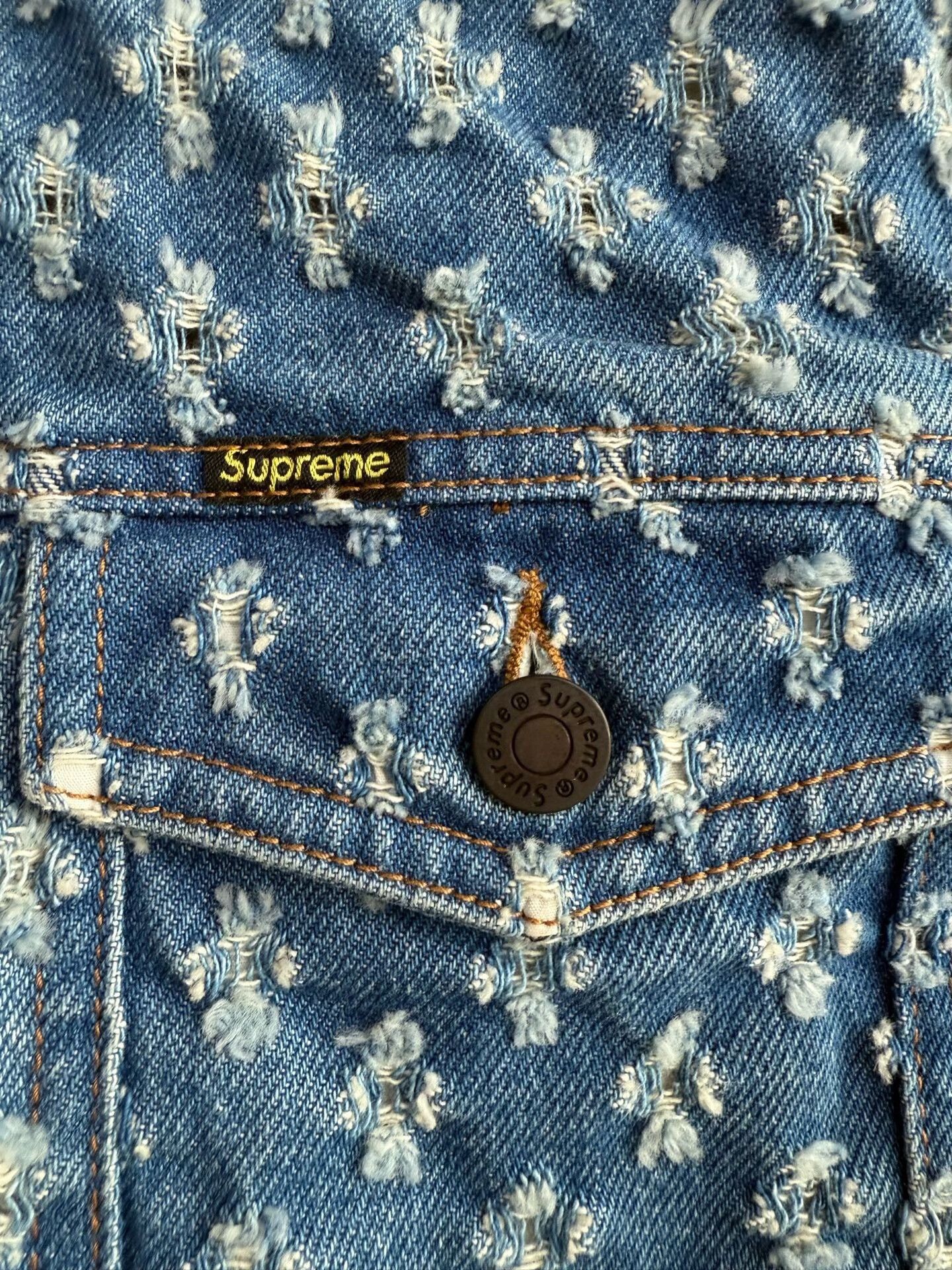 Supreme Supreme 20SS Hole Punch Denim Trucker Jacket Size US M / EU 48-50 / 2 - 6 Thumbnail