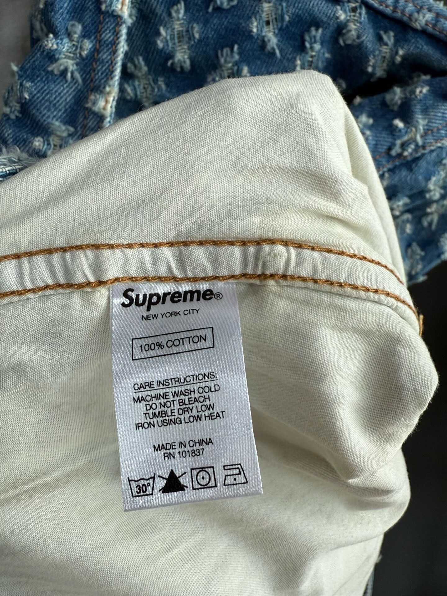 Supreme Supreme 20SS Hole Punch Denim Trucker Jacket Size US M / EU 48-50 / 2 - 5 Thumbnail