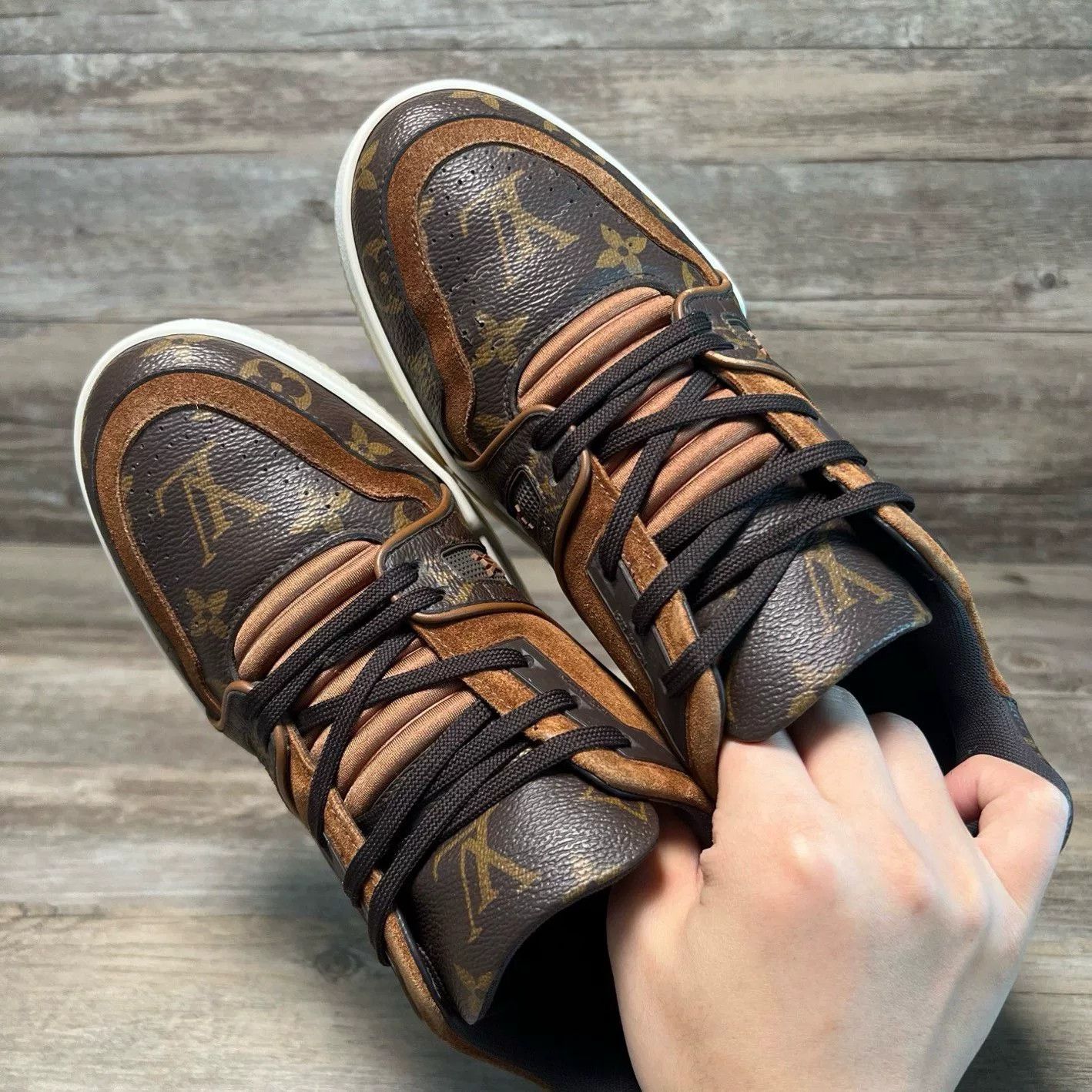 Louis Vuitton LV Trainer Monogram Brown Sneakers Size US 6 / EU 39 - 5 Thumbnail