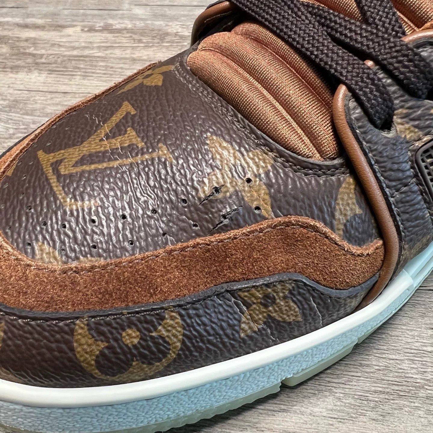 Louis Vuitton LV Trainer Monogram Brown Sneakers Size US 6 / EU 39 - 7 Thumbnail