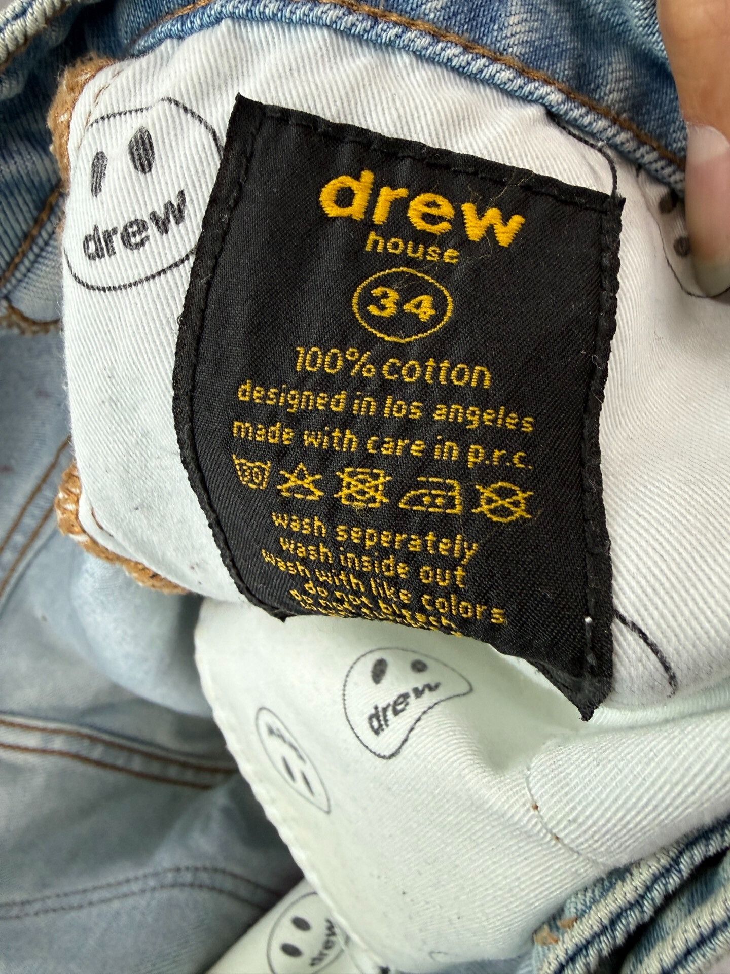 Drew House Drew House Bear Series Ripped Jeans Size US 34 / EU 50 - 3 Thumbnail