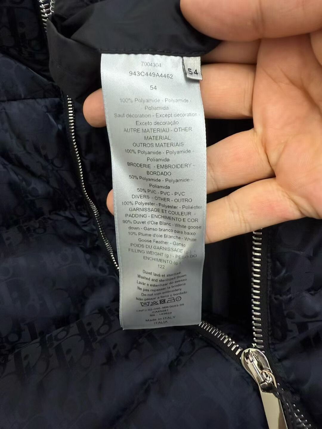 Dior DIOR Black Monogram Full Logo Down Jacket Size US L / EU 52-54 / 3 - 3 Thumbnail