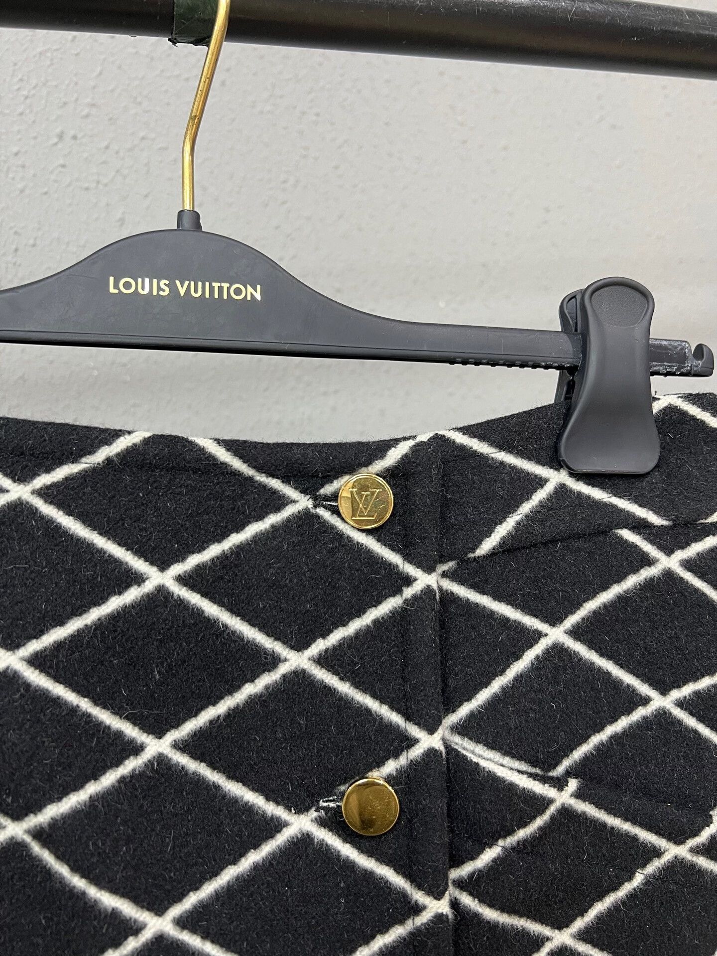 Louis Vuitton LV Checkered Cashmere Short Skirt Size 34" / US 12 / IT 48 - 3 Thumbnail
