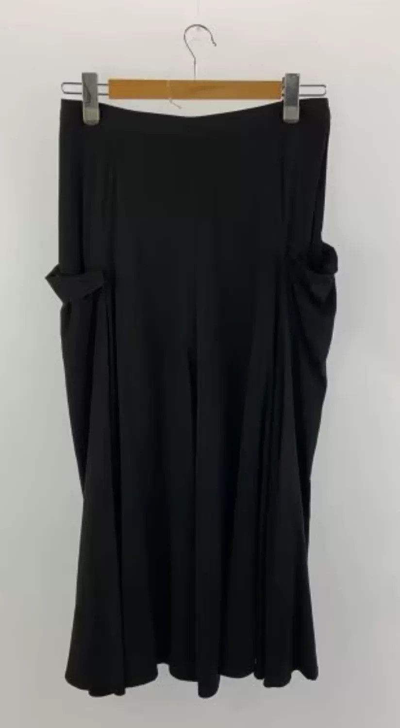 Yohji Yamamoto Yohji Yamamoto+NOIR Black Midi Skirt Size 22" - 2 Thumbnail