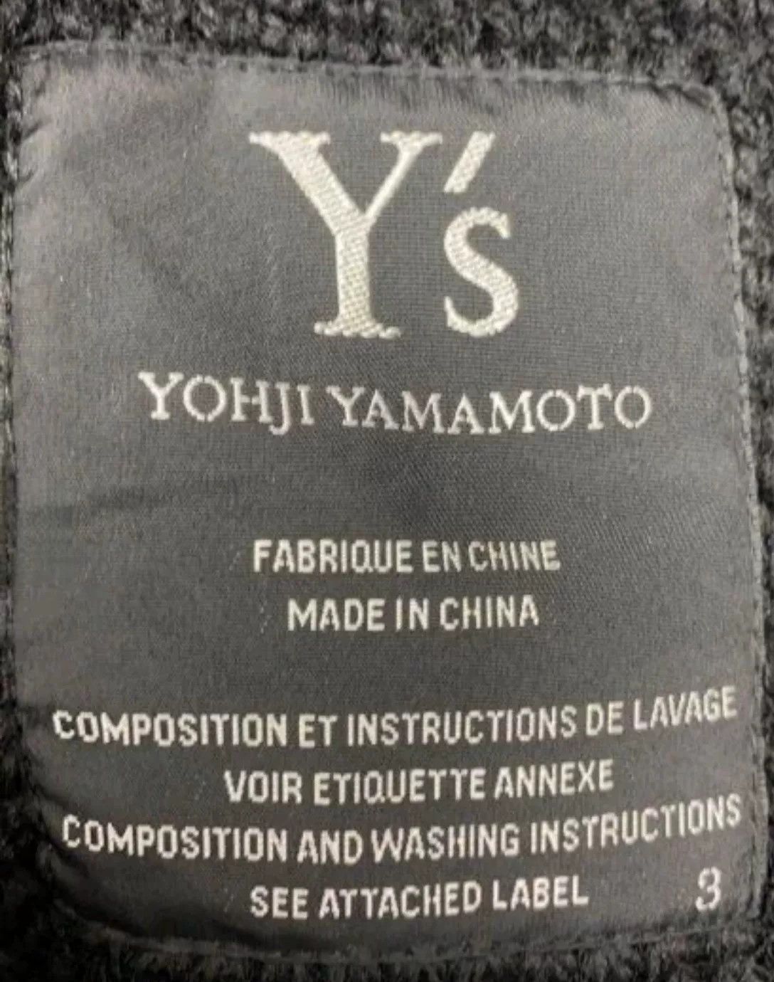 Yohji Yamamoto Y's Yohji Yamamoto Black Wool Knit Coat Size L / US 10 / IT 46 - 4 Thumbnail
