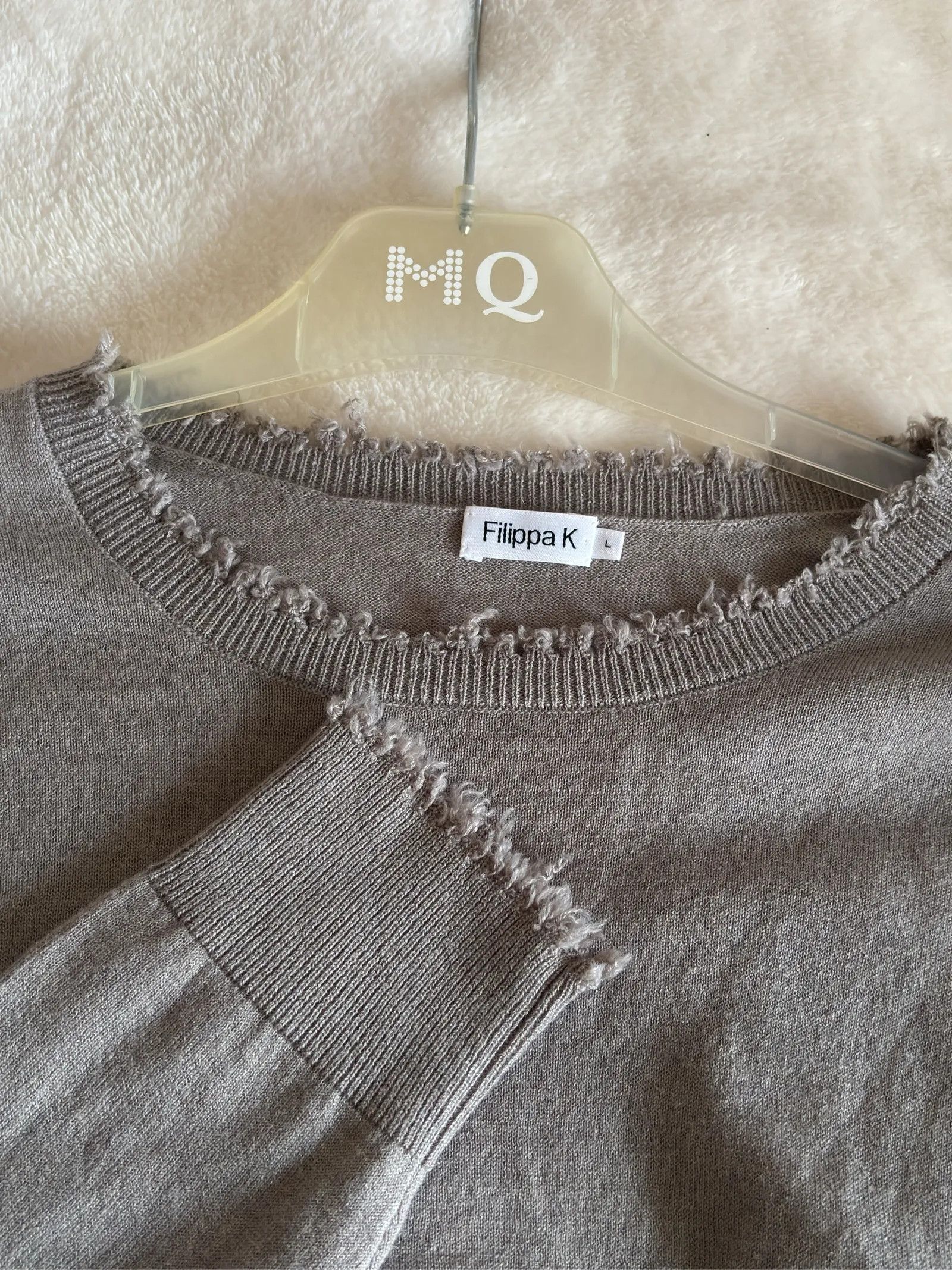 Filippa K Filippa K Frayed R-neck Sweater Size L / US 10 / IT 46 - 5 Thumbnail
