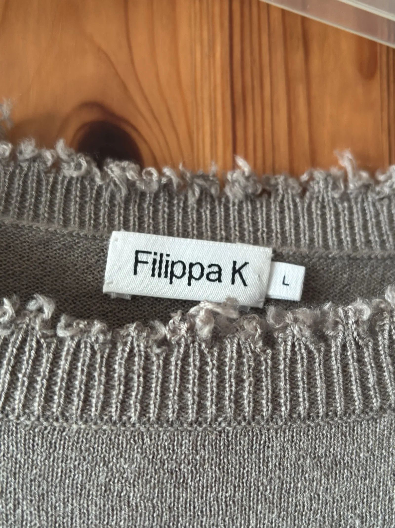 Filippa K Filippa K Frayed R-neck Sweater Size L / US 10 / IT 46 - 2 Thumbnail