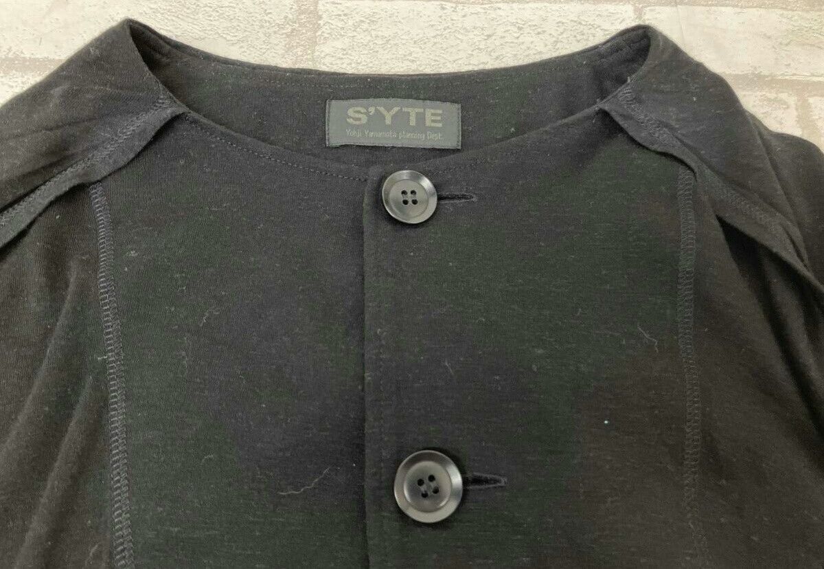 Yohji Yamamoto S'YTE Yohji Yamamoto Men's Black Cardigan Size US L / EU 52-54 / 3 - 3 Thumbnail