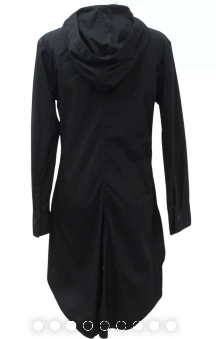 Yohji Yamamoto Yohji Yamamoto Black Hooded Long Shirt Size S / US 4 / IT 40 - 3 Thumbnail