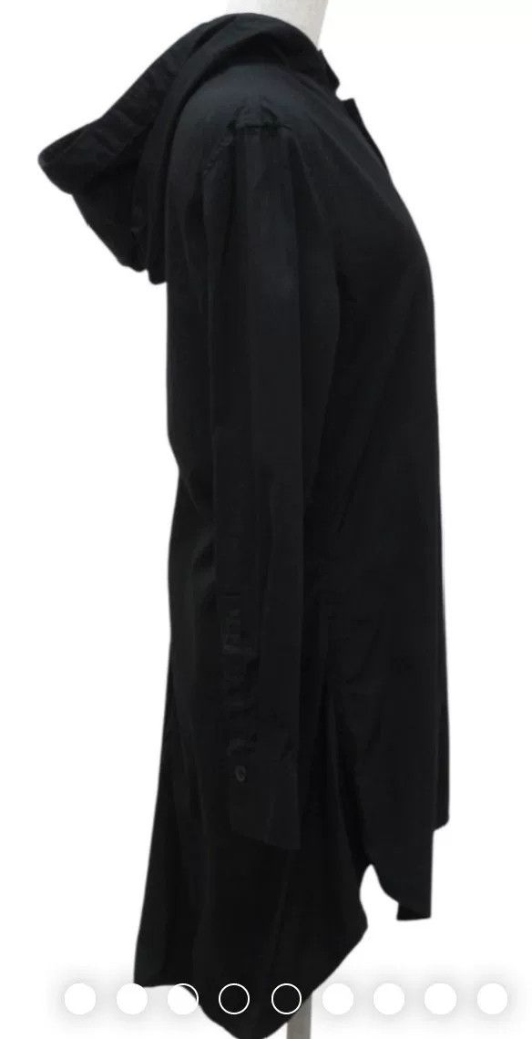 Yohji Yamamoto Yohji Yamamoto Black Hooded Long Shirt Size S / US 4 / IT 40 - 2 Thumbnail