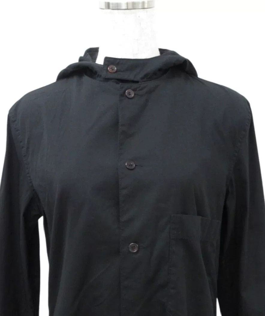 Yohji Yamamoto Yohji Yamamoto Black Hooded Long Shirt Size S / US 4 / IT 40 - 4 Thumbnail