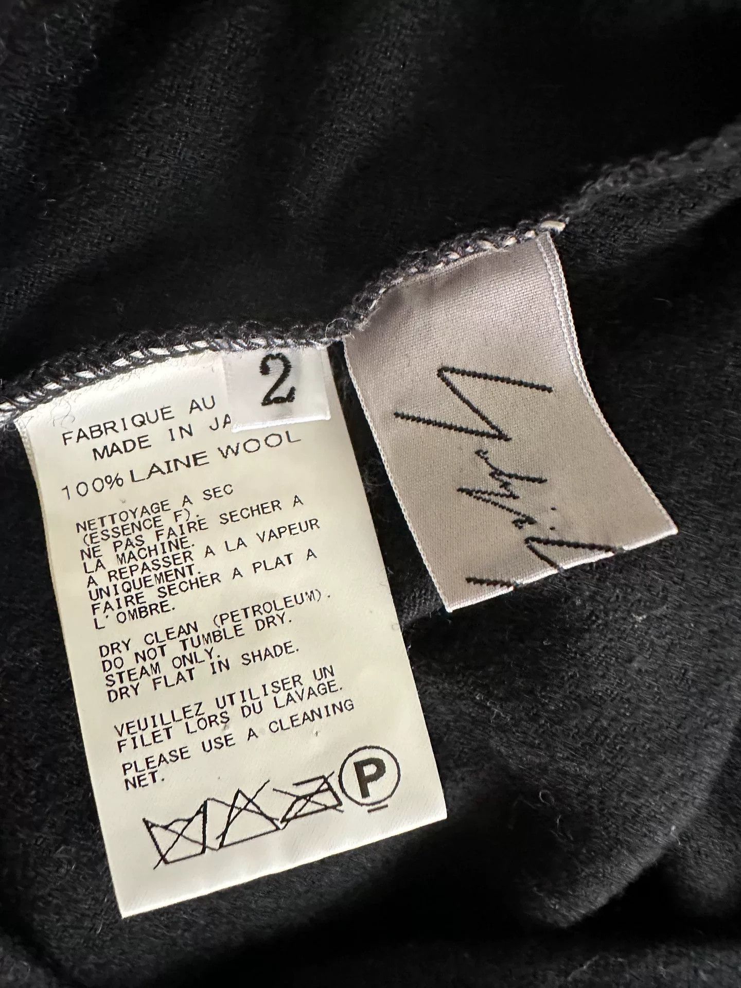 Yohji Yamamoto Yohji Yamamoto Black Wool Irregular Collar Top Size M / US 6-8 / IT 42-44 - 5 Thumbnail