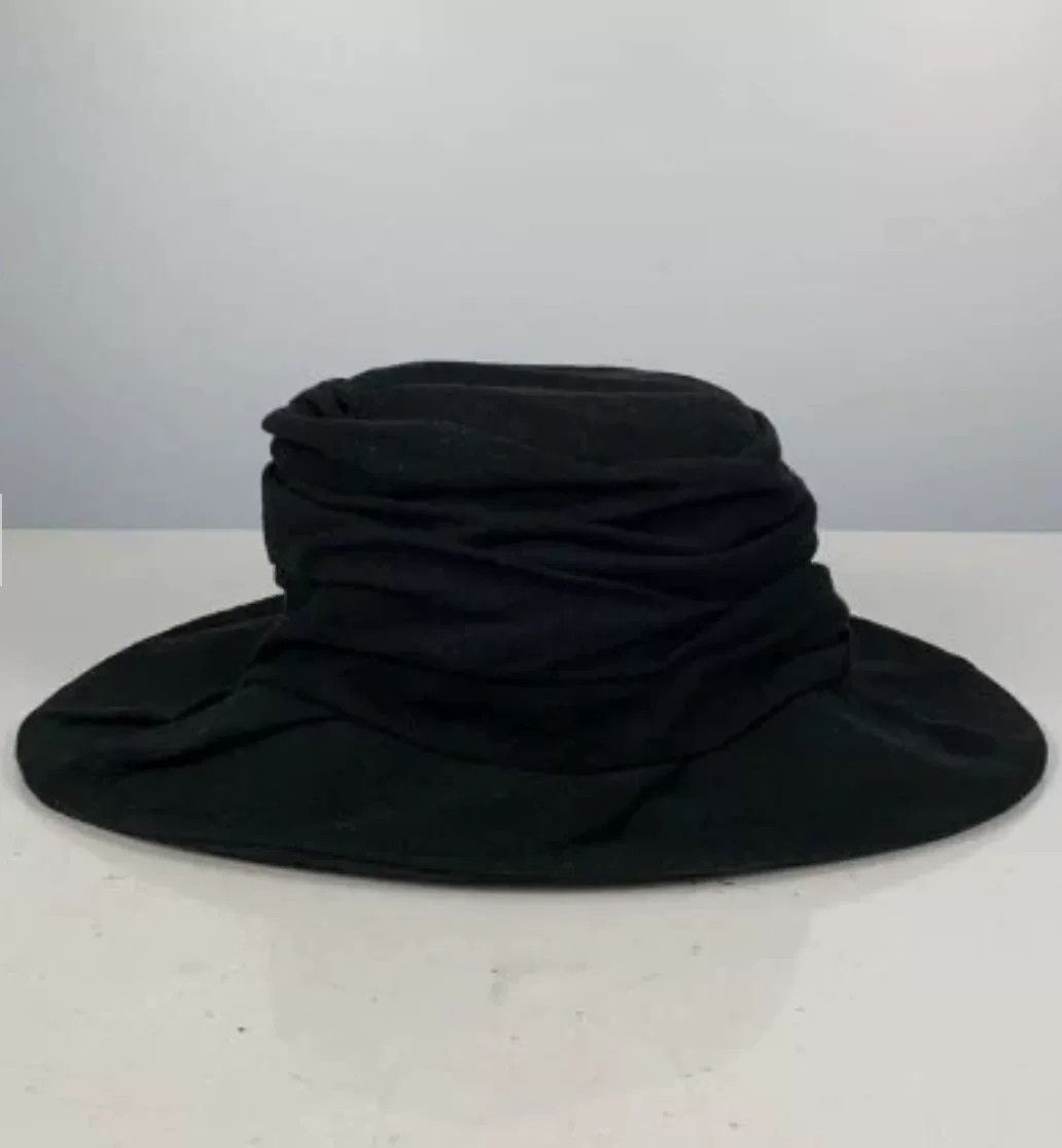 Yohji Yamamoto Y's Yohji Yamamoto Black Linen Hat Size ONE SIZE - 2 Thumbnail