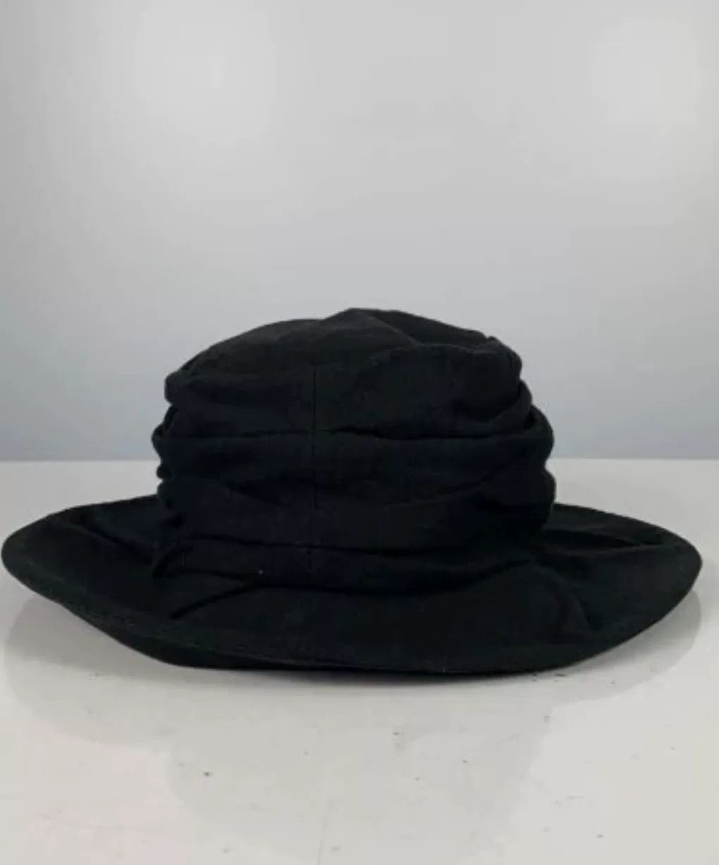 Yohji Yamamoto Y's Yohji Yamamoto Black Linen Hat Size ONE SIZE - 3 Thumbnail