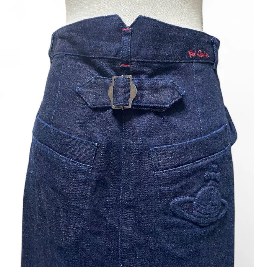 Vivienne Westwood Vivienne Westwood Embroidered Indigo Denim Skirt L Size 40" / US 18 - 5 Thumbnail