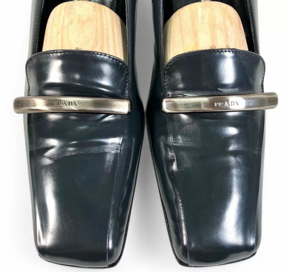 Prada Prada Leather High Heels Gray Size US 4 / IT 34 - 3 Thumbnail