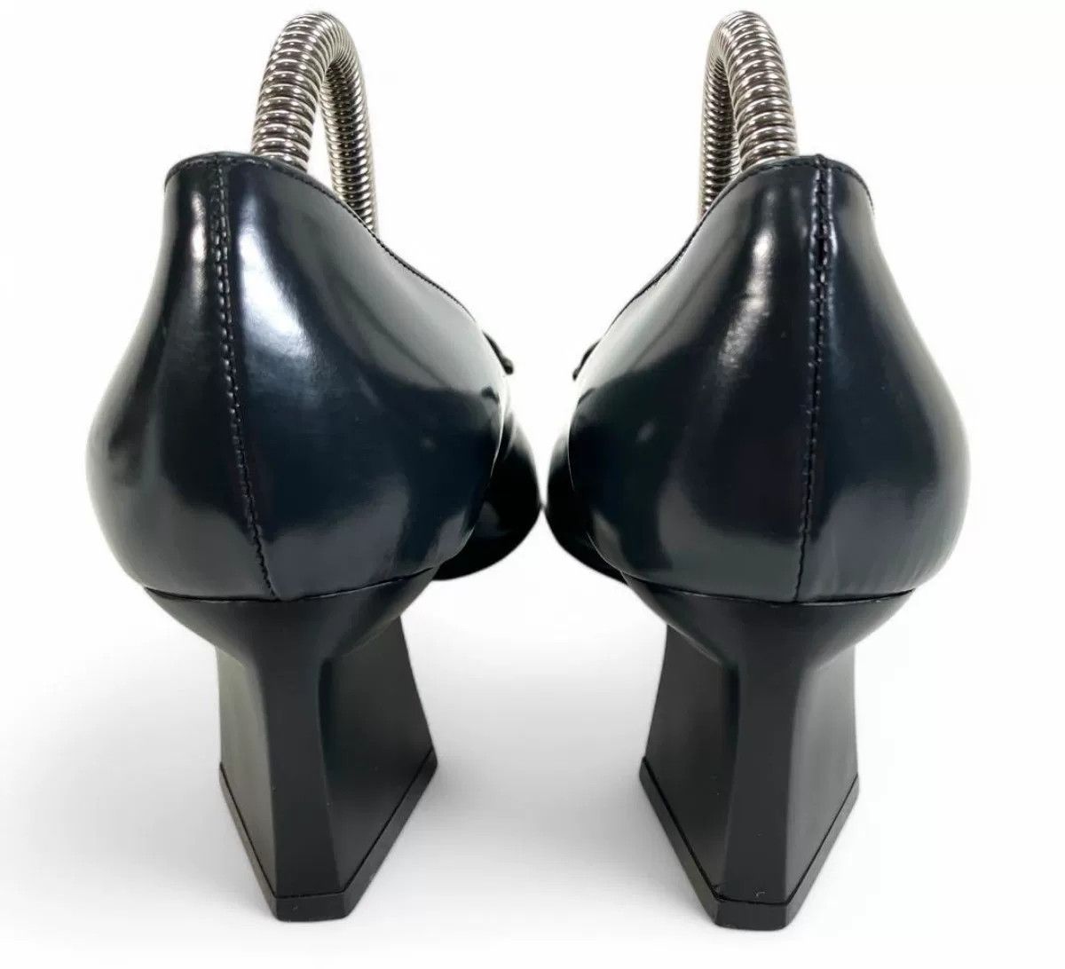 Prada Prada Leather High Heels Gray Size US 4 / IT 34 - 4 Thumbnail