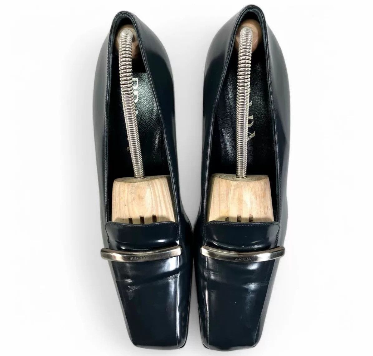 Prada Prada Leather High Heels Gray Size US 4 / IT 34 - 5 Thumbnail