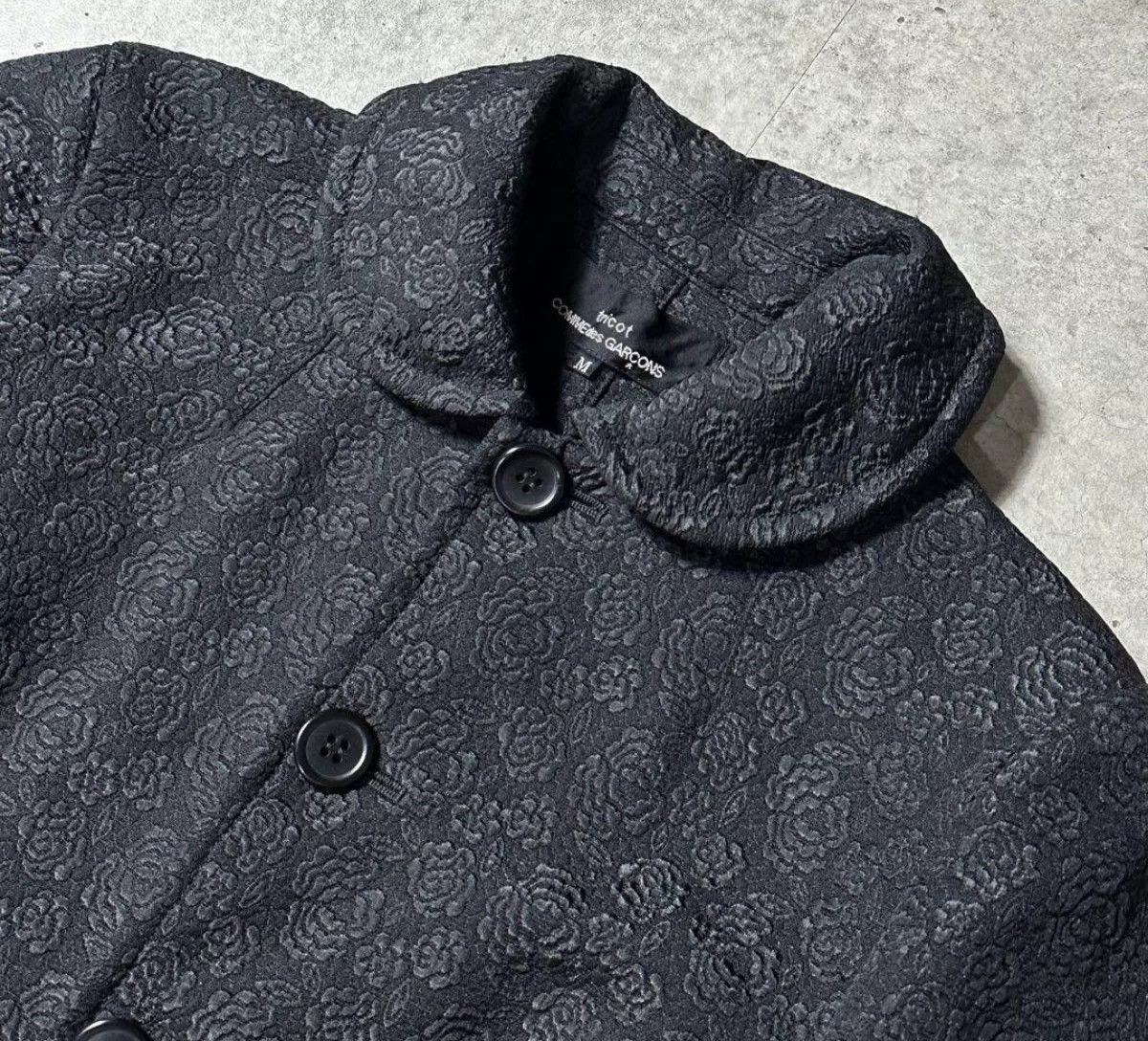 Comme des Garcons COMME des GARCONS Crewneck Floral Embroidery Wool Jacket Size M / US 6-8 / IT 42-44 - 3 Thumbnail