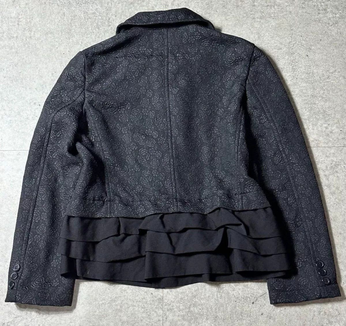 Comme des Garcons COMME des GARCONS Crewneck Floral Embroidery Wool Jacket Size M / US 6-8 / IT 42-44 - 2 Thumbnail