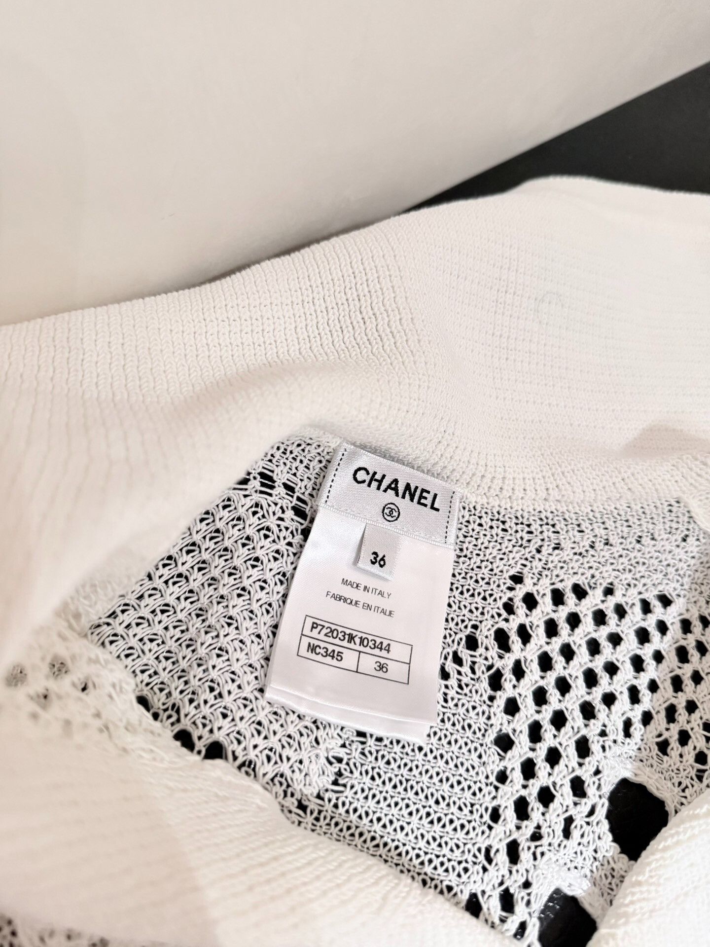Chanel Chanel 22SS White Knit Sailor Collar Sun Top Size XS / US 0-2 / IT 36-38 - 3 Thumbnail