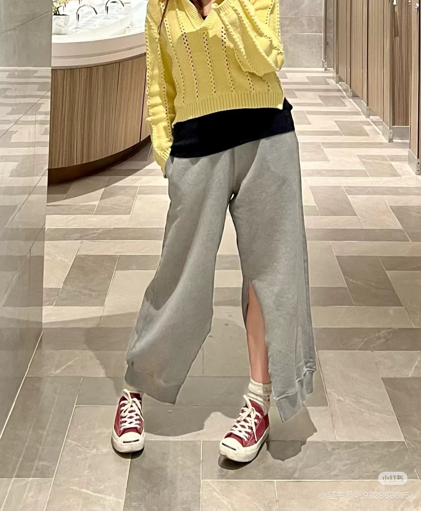 Maison Margiela Maison Margiela MM6 Gray Split Hem Sweatpants Size 34" / US 12 / IT 48 - 4 Thumbnail