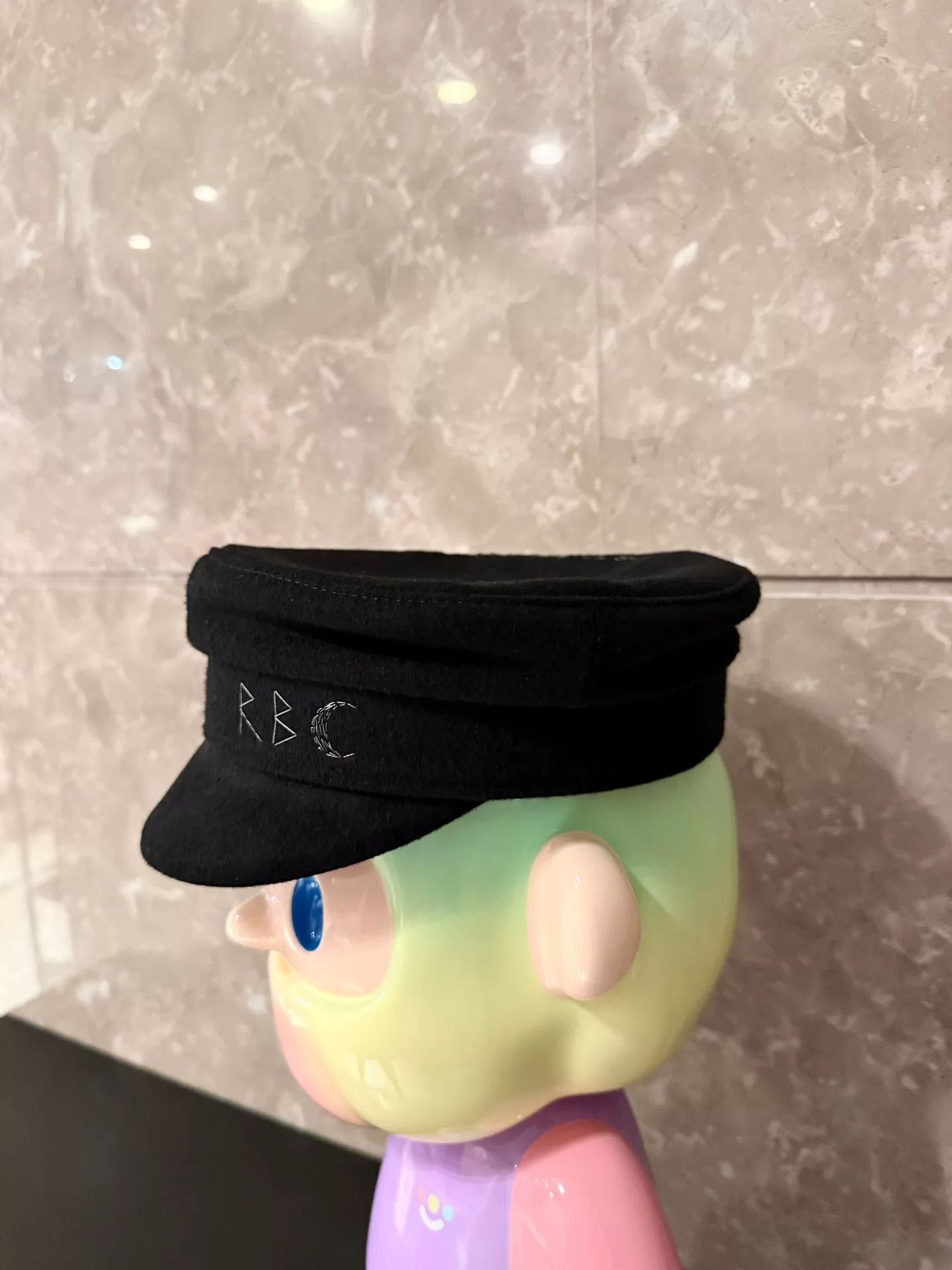 Ruslan Baginskiy Ruslan Baginskiy Women's Black Newsboy Cap Size ONE SIZE - 3 Thumbnail