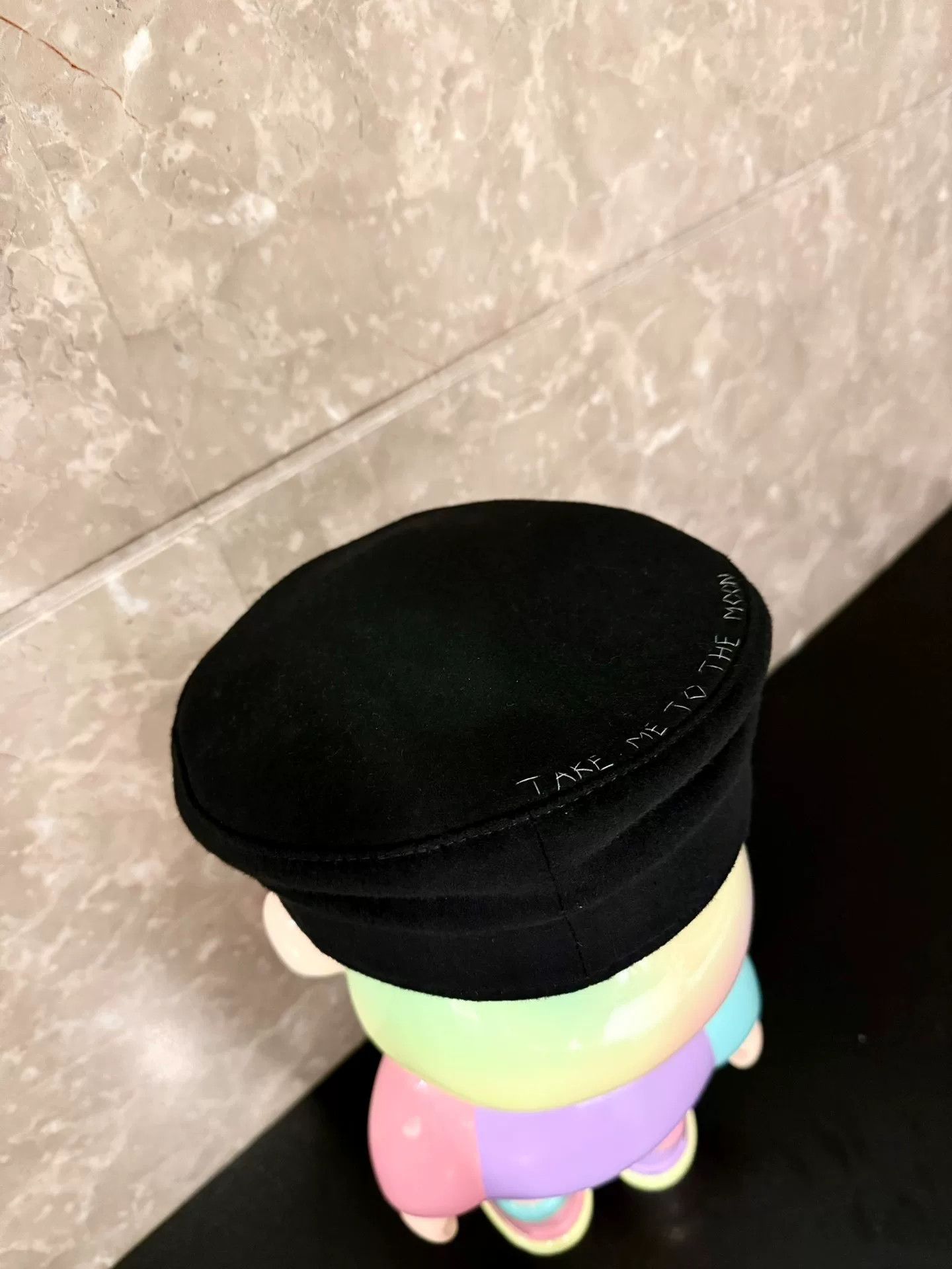 Ruslan Baginskiy Ruslan Baginskiy Women's Black Newsboy Cap Size ONE SIZE - 4 Thumbnail