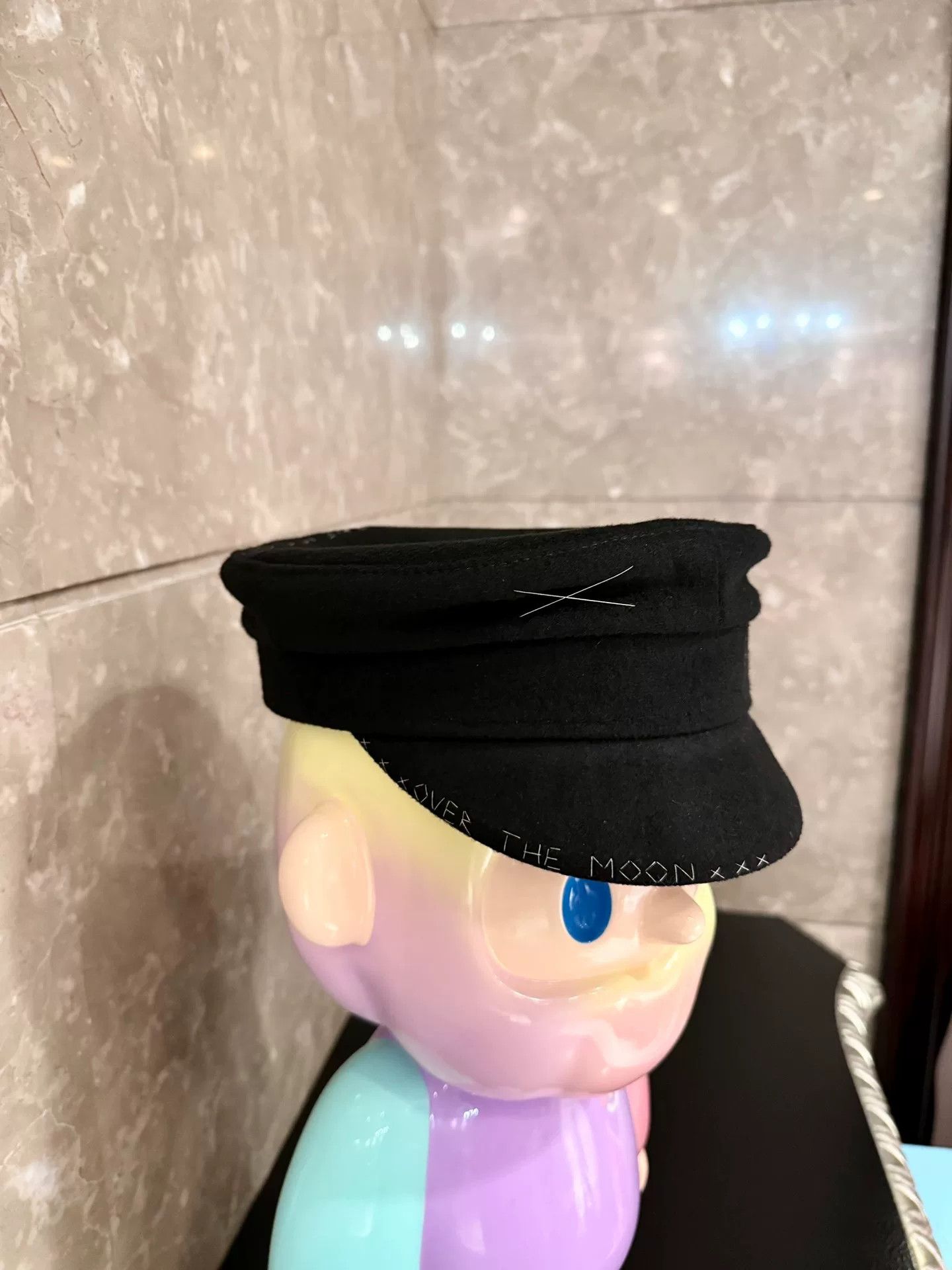 Ruslan Baginskiy Ruslan Baginskiy Women's Black Newsboy Cap Size ONE SIZE - 2 Thumbnail