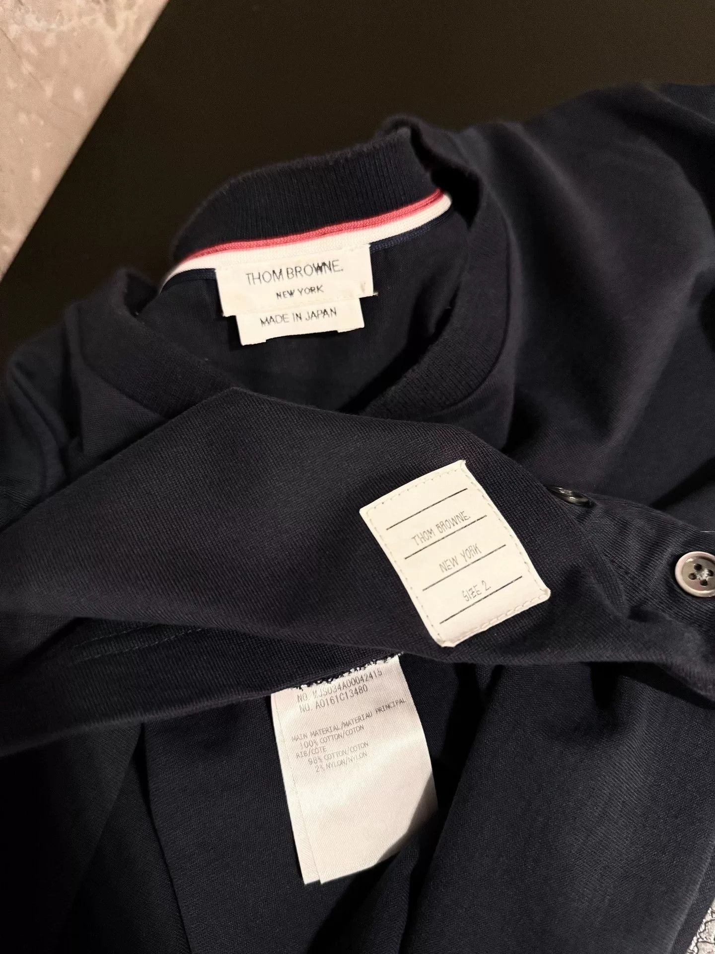 Thom Browne Thom Browne Dark Blue Striped Cotton T-Shirt Size US M / EU 48-50 / 2 - 3 Thumbnail