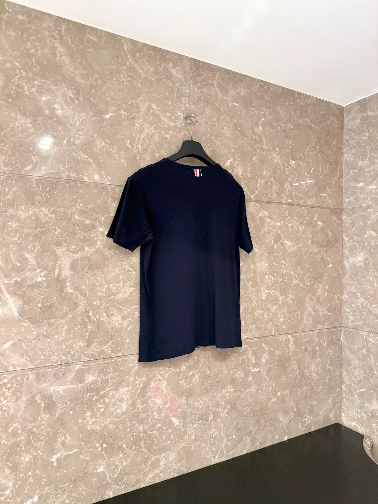 Thom Browne Thom Browne Dark Blue Striped T-shirt Size US M / EU 48-50 / 2 - 2 Thumbnail