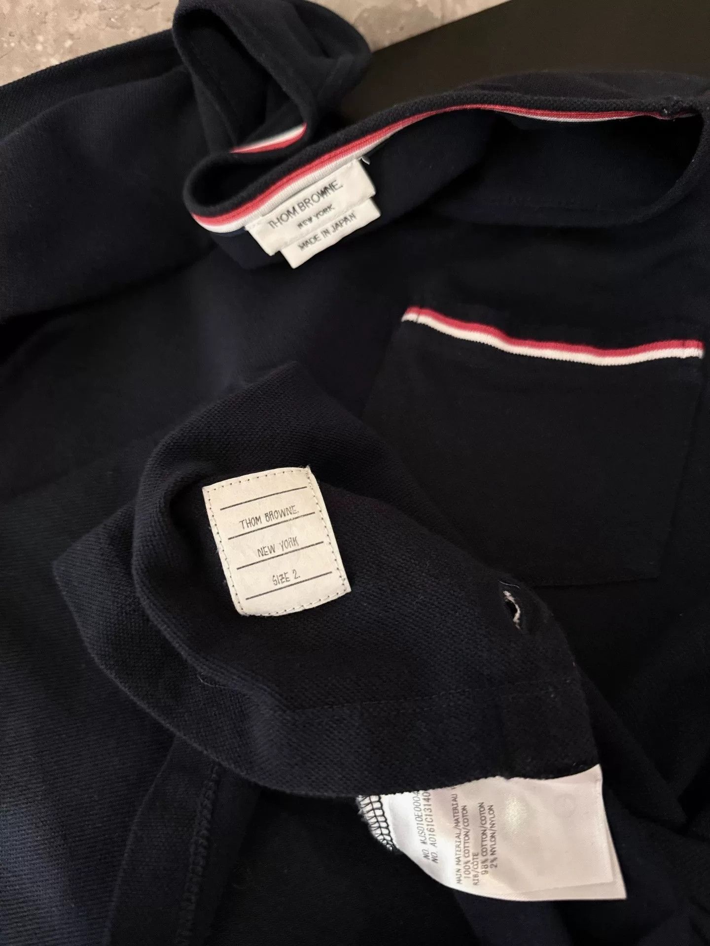 Thom Browne Thom Browne Dark Blue Striped T-shirt Size US M / EU 48-50 / 2 - 3 Thumbnail