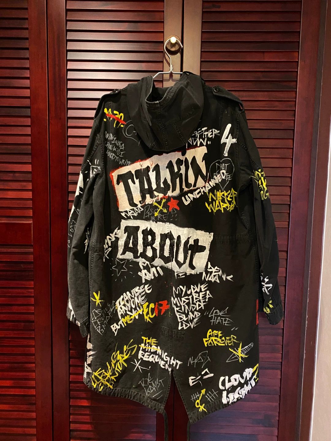 Faith Connexion Faith Connexion Graffiti Long Coat Size US S / EU 44-46 / 1 - 2 Thumbnail
