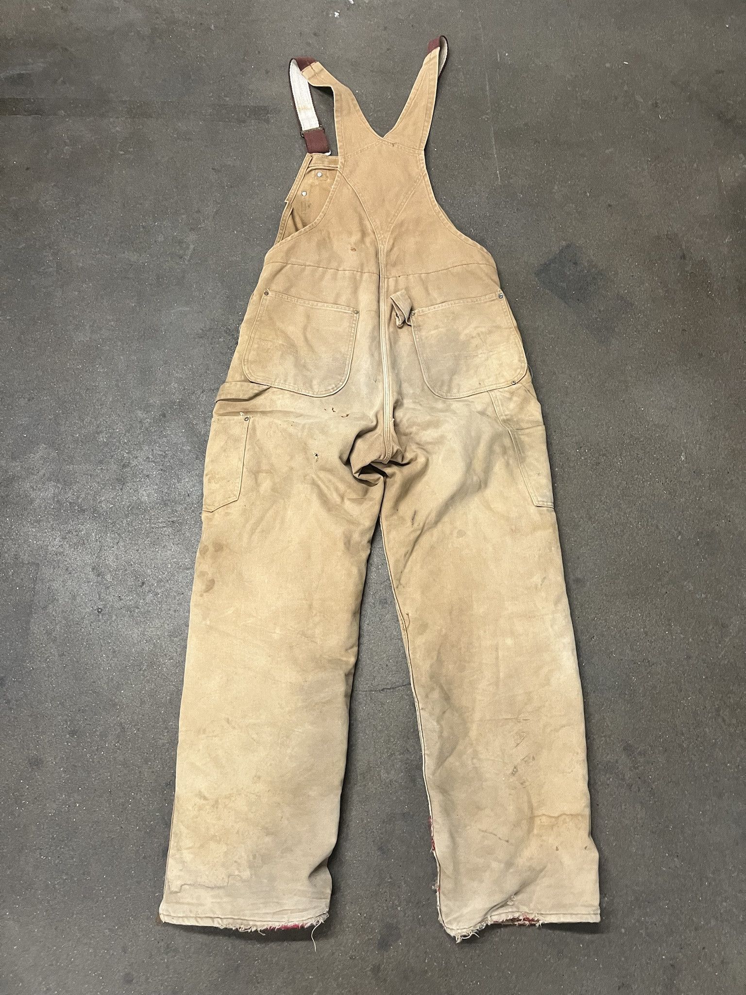 Carhartt × Vintage Vintager 1990s Carhartt Quilted Distressed Canvas Overalls Size L Size US L / EU 52-54 / 3 - 5 Thumbnail