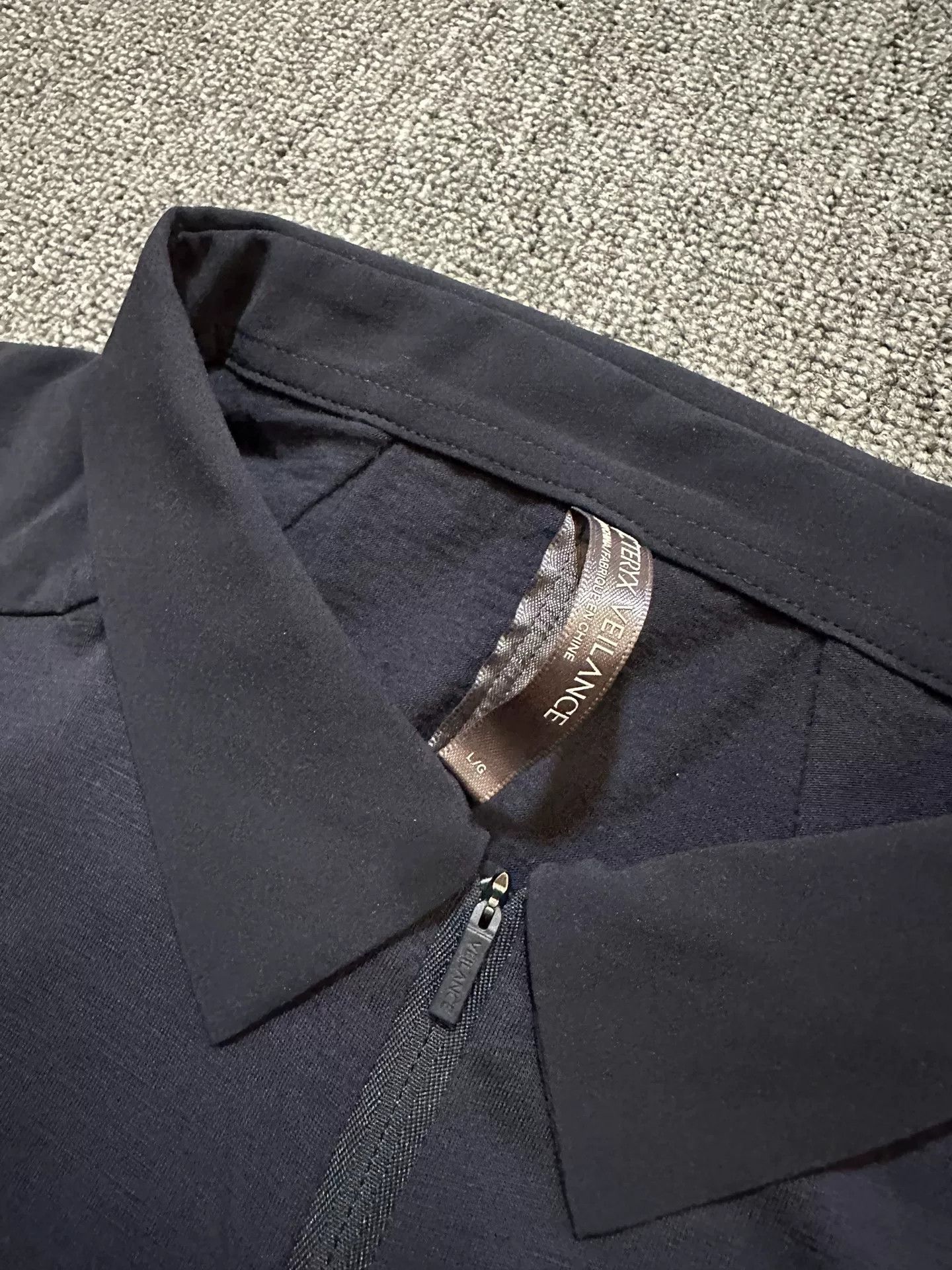 Veilance navy wool long sleeve polo shirt Size US L / EU 52-54 / 3 - 2 Thumbnail