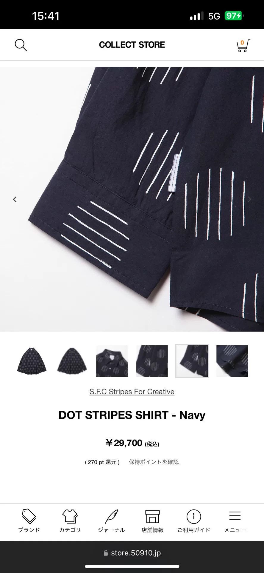 Japanese Brand SFC Dot Stripes Long Sleeve Shirt Size XS / US 0-2 / IT 36-38 - 5 Thumbnail