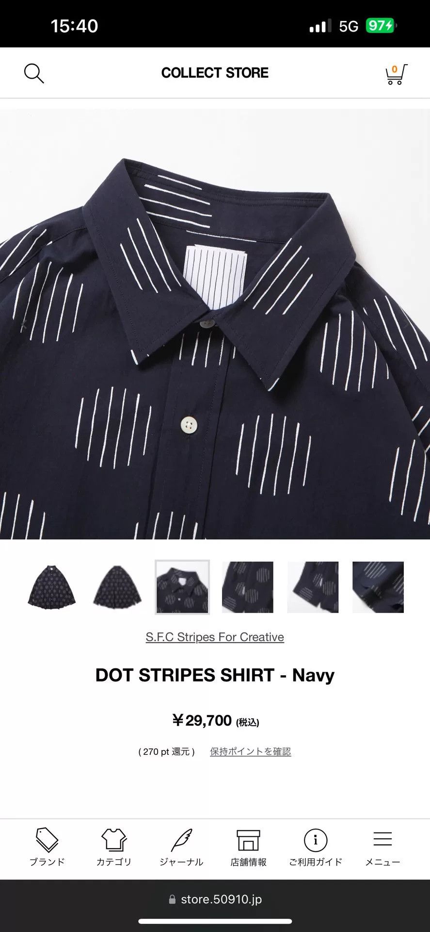 Japanese Brand SFC Dot Stripes Long Sleeve Shirt Size XS / US 0-2 / IT 36-38 - 3 Thumbnail