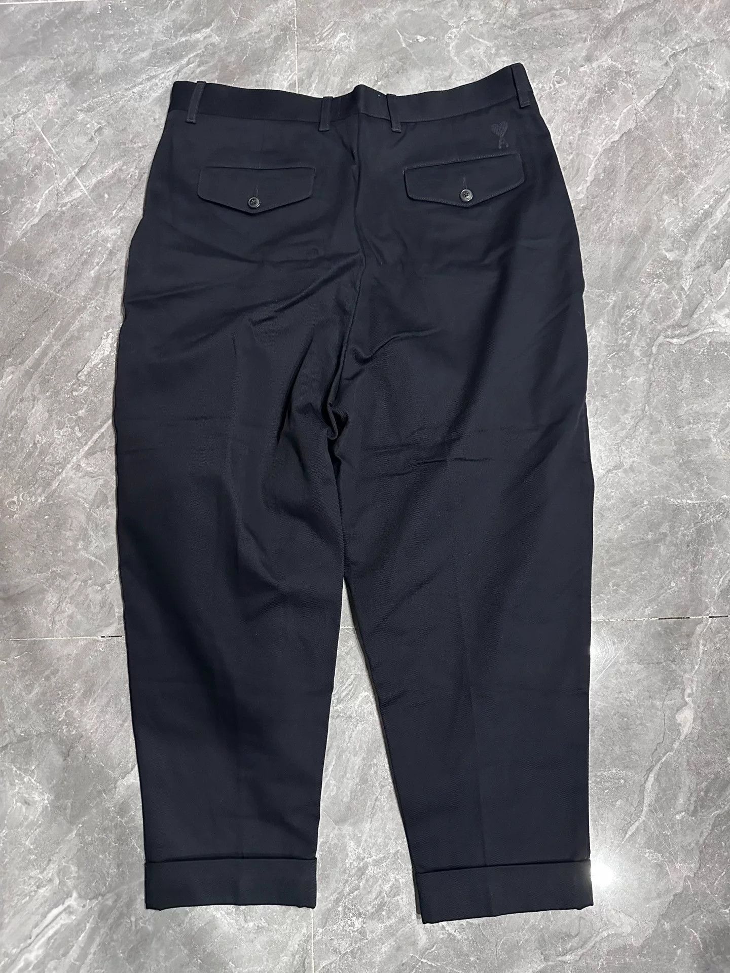 AMI AMI PARIS Embroidered Wide Leg Trousers Size US 30 / EU 46 - 2 Thumbnail