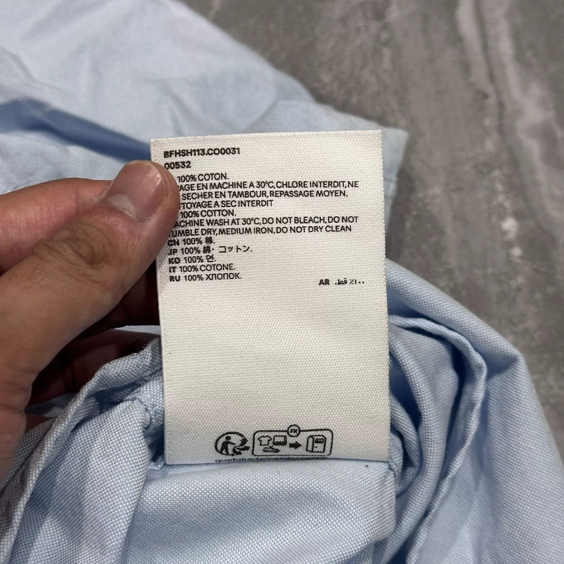 AMI AMI Paris Baby Blue Heart Embroidered Shirt Size US L / EU 52-54 / 3 - 6 Thumbnail