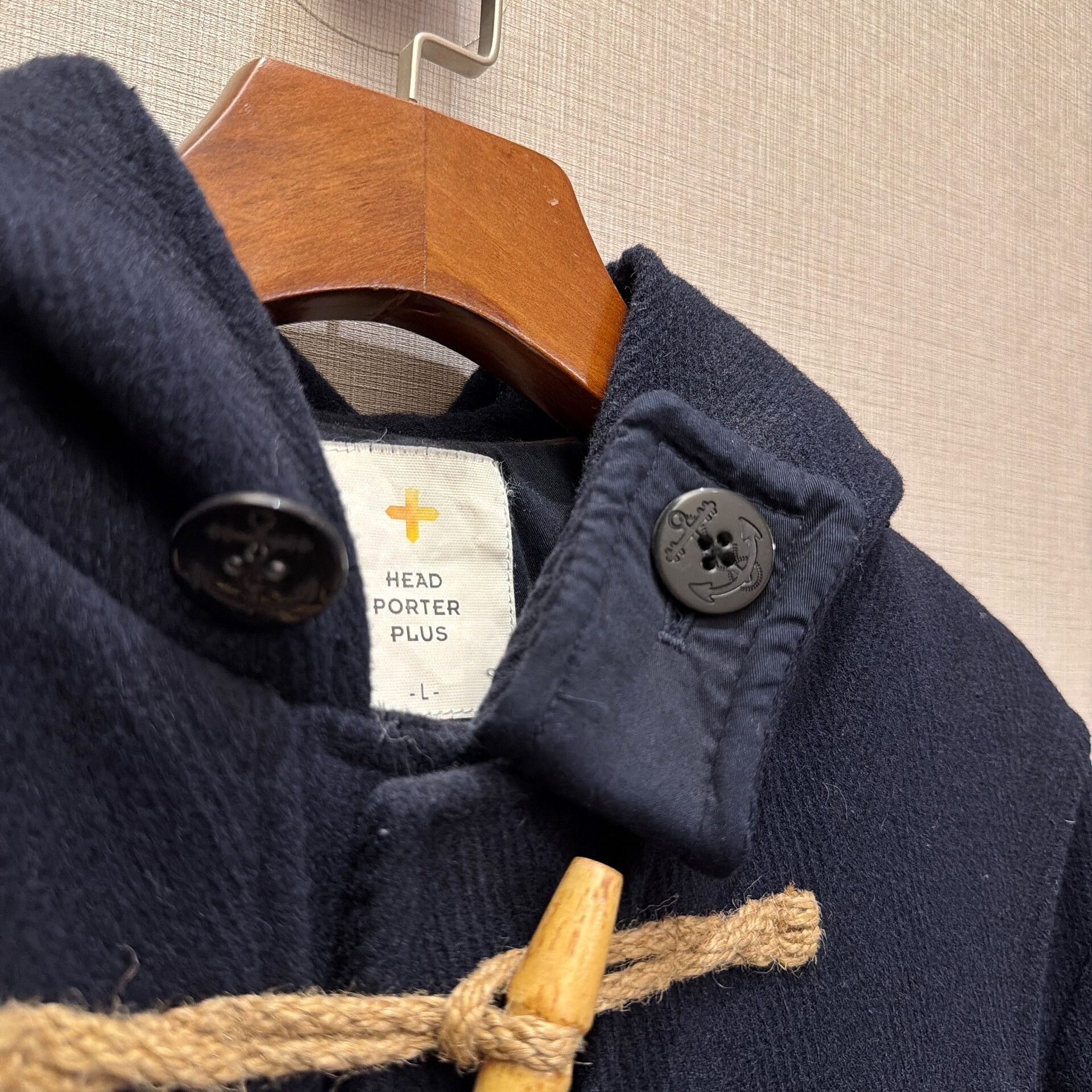 Japanese Brand Head Porter Plus Wool Coat with Hood Size US L / EU 52-54 / 3 - 3 Thumbnail