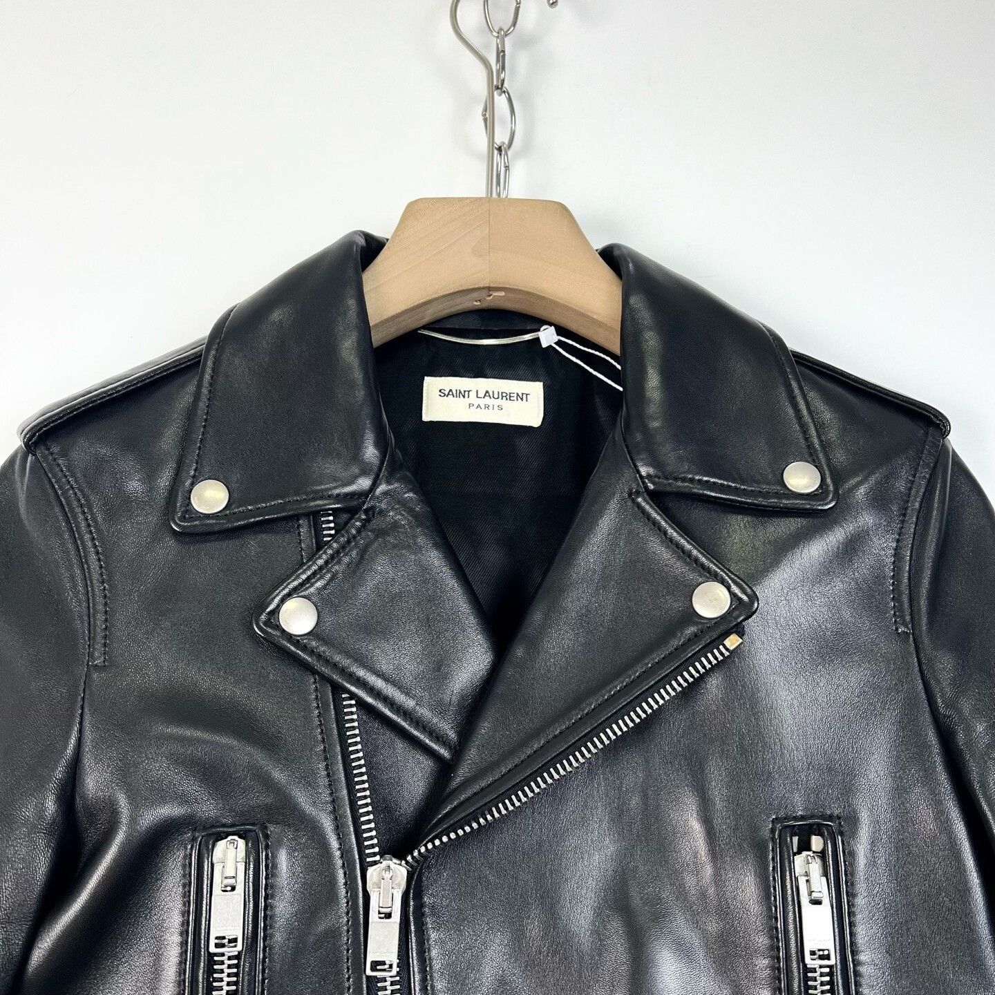 Saint Laurent Paris Saint Laurent Classic Biker Sheepskin Jacket Size S / US 4 / IT 40 - 3 Thumbnail