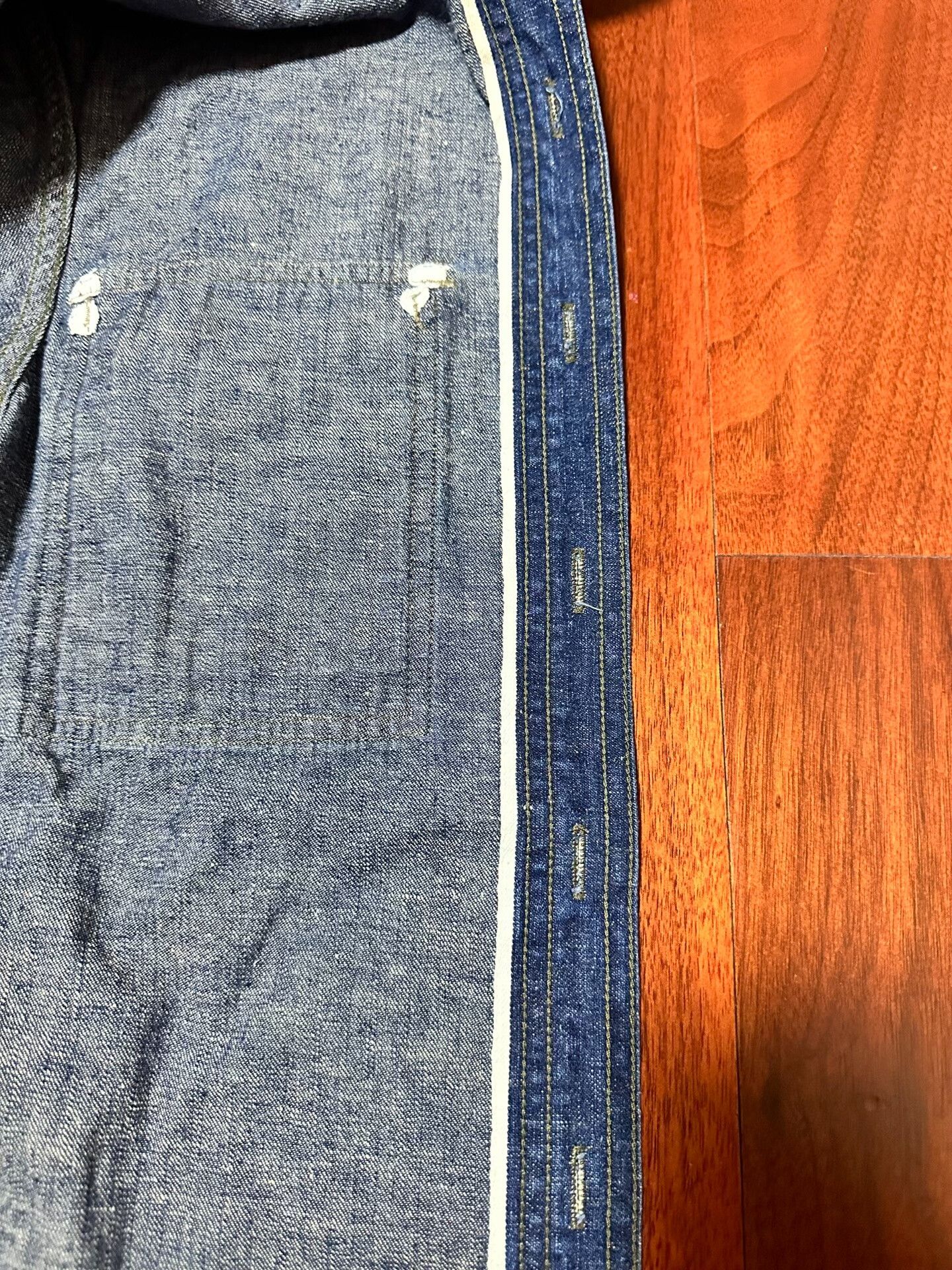 RRL Ralph Lauren RRL Vintage Selvedge Denim Shirt Size US M / EU 48-50 / 2 - 3 Thumbnail