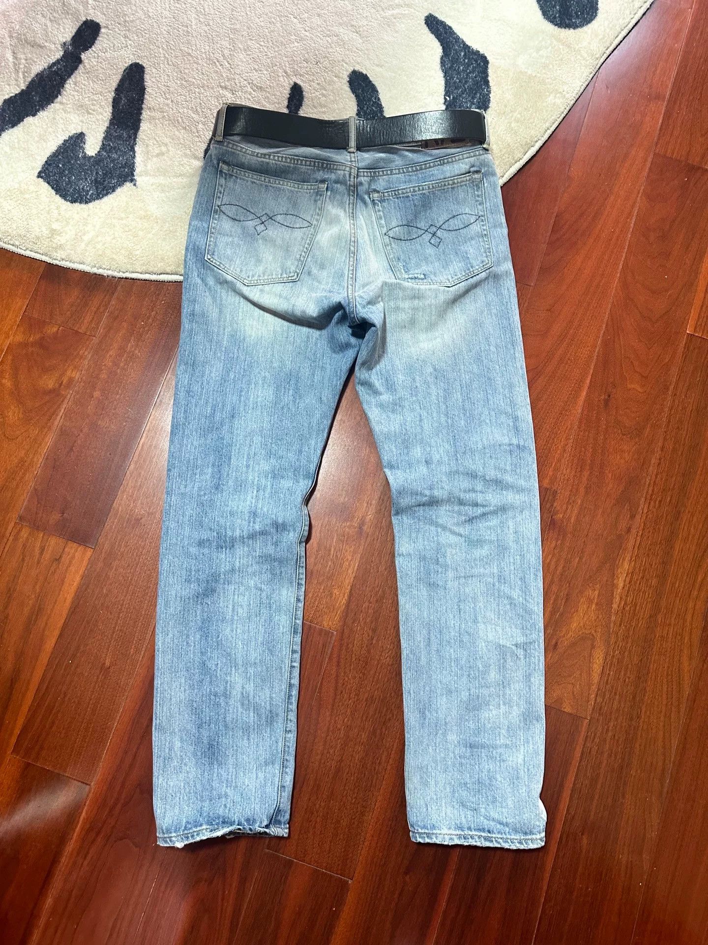 RRL Ralph Lauren RRL Washed Distressed Jeans Beckham Style Size US 34 / EU 50 - 5 Thumbnail