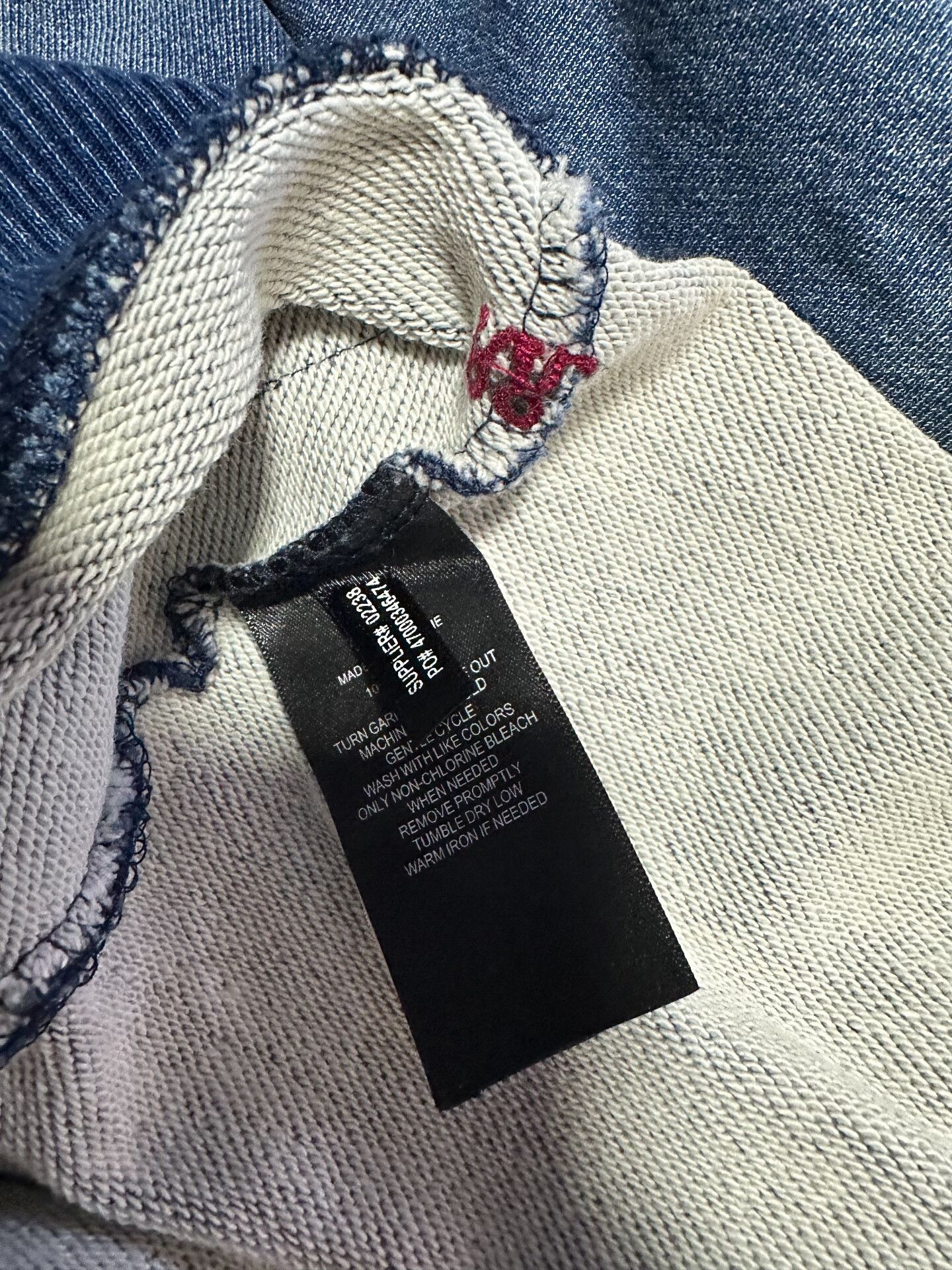 RRL Ralph Lauren RRL Indigo Dyed Distressed Sweatshirt Size US L / EU 52-54 / 3 - 6 Thumbnail