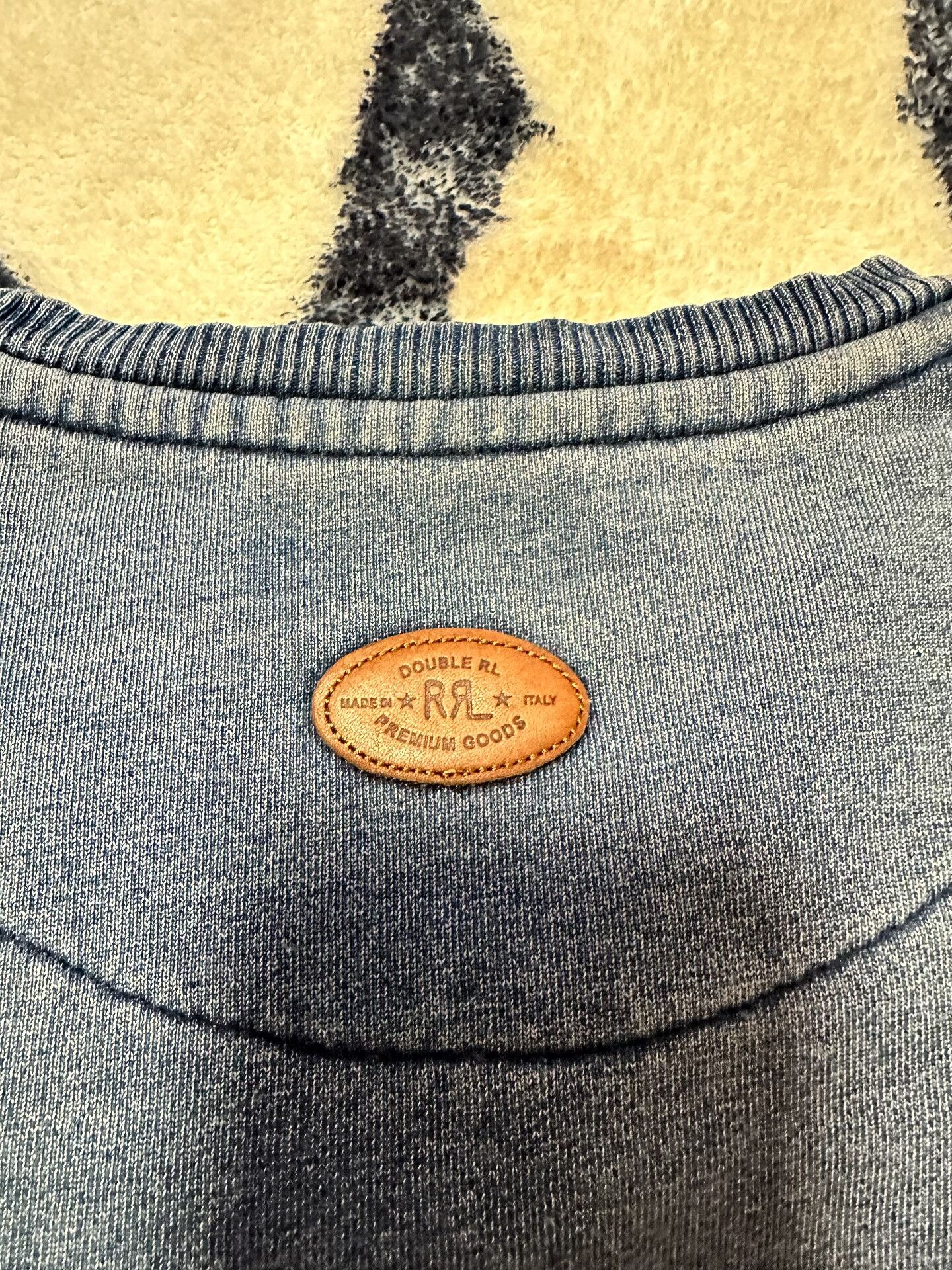 RRL Ralph Lauren RRL Indigo Dyed Distressed Sweatshirt Size US L / EU 52-54 / 3 - 5 Thumbnail