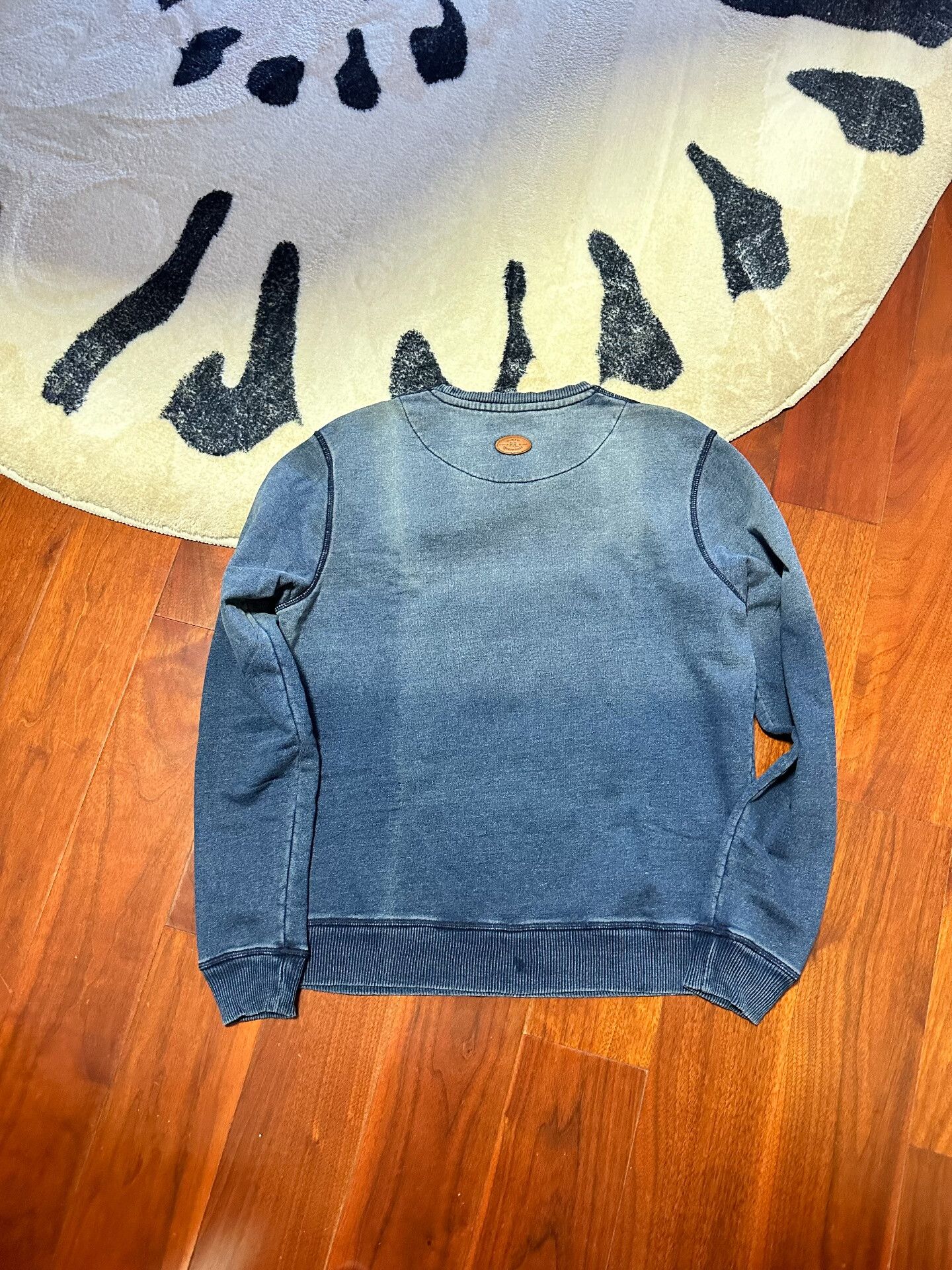 RRL Ralph Lauren RRL Indigo Dyed Distressed Sweatshirt Size US L / EU 52-54 / 3 - 2 Thumbnail