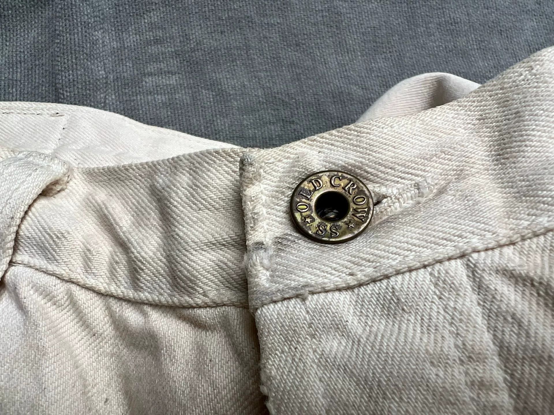 Japanese Brand Old Crow Glad Hand White Denim Pants Size US 26 / EU 42 - 4 Thumbnail